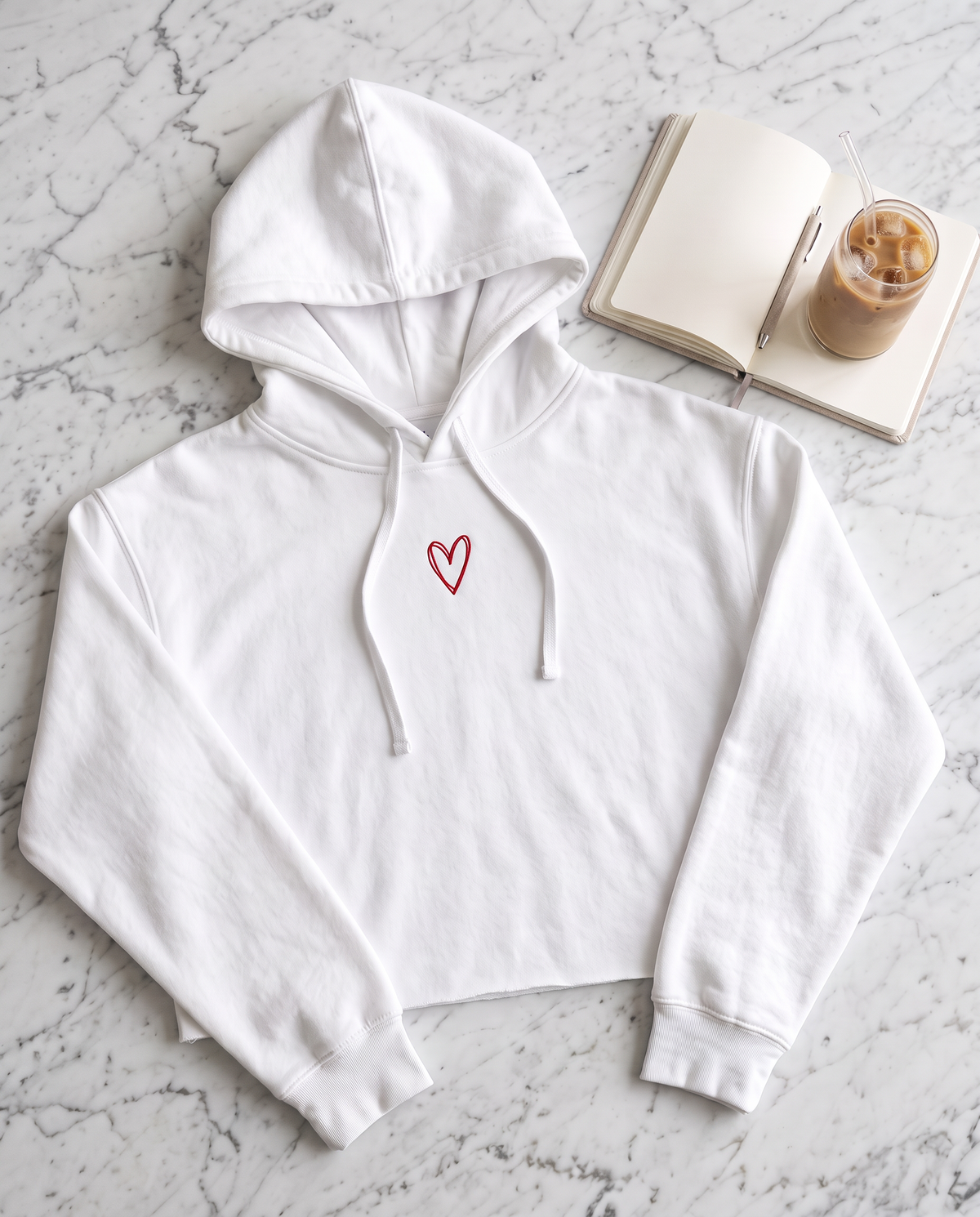 Protect Your Daughter Educate Your Son crop hoodie | small heart graphic
